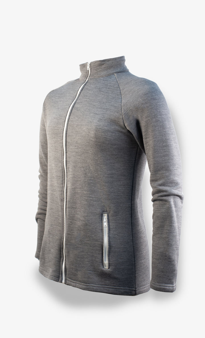 Women's Merino Wool Sports Jacket - Zipped