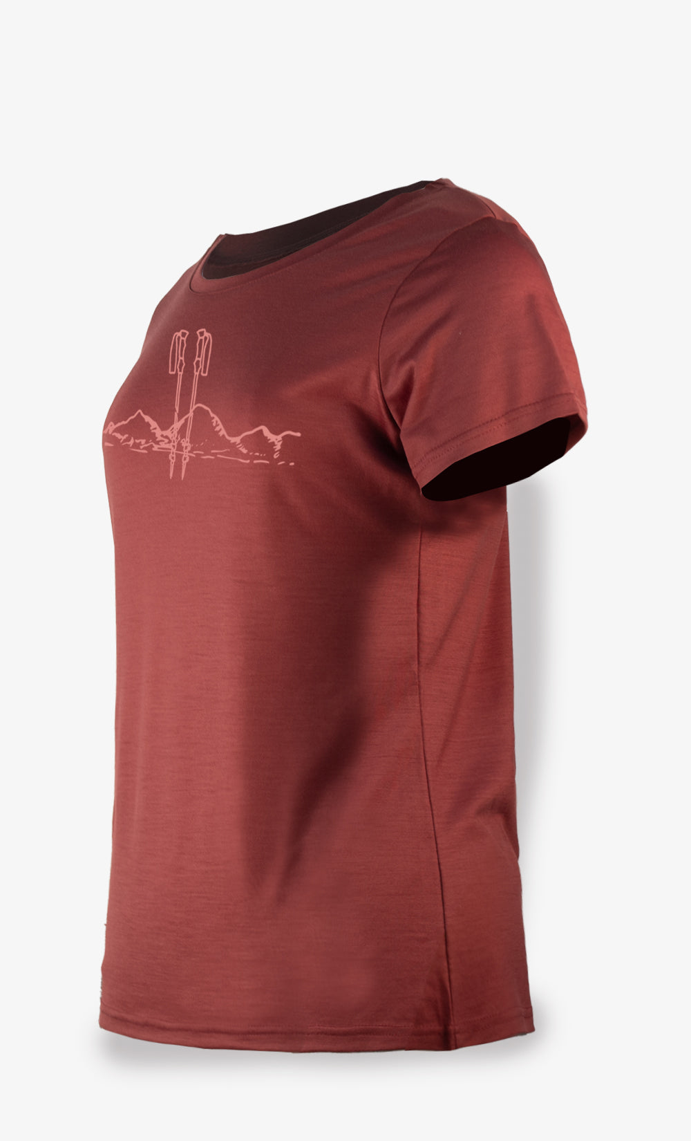 Women's Merino Ultra Light T-Shirt Carmine - Bâtons