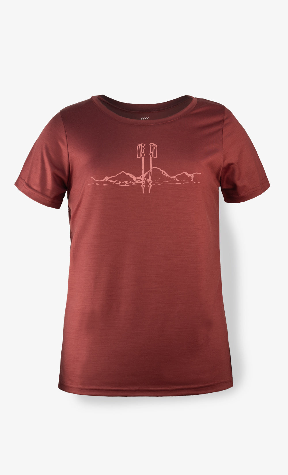 Women's Merino Ultra Light T-Shirt Carmine - Bâtons