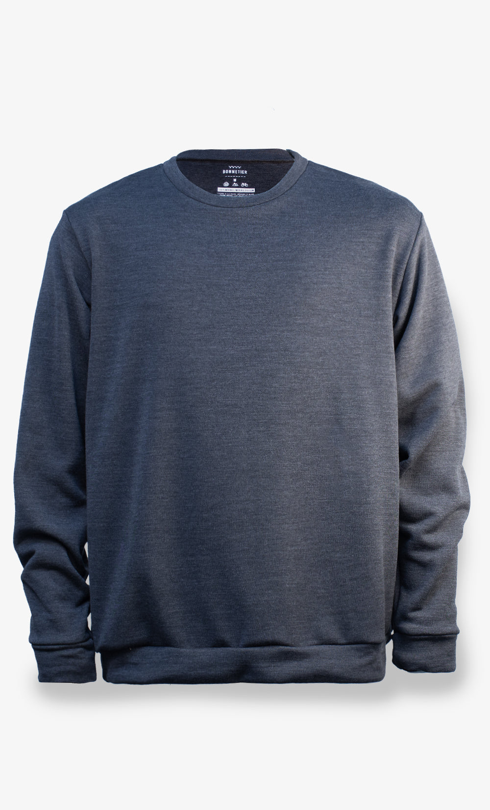 Grey Merino Wool Fleece Long Sleeve Top