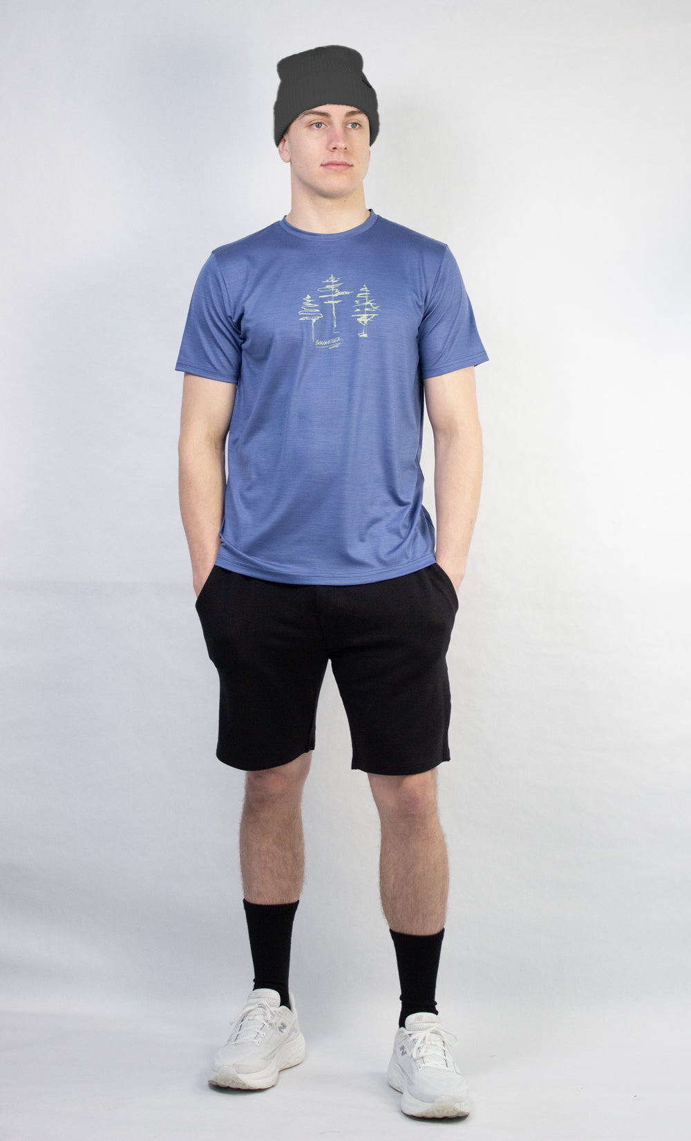 Men's Merino T-Shirt Blue Ultra Light - Three Trees