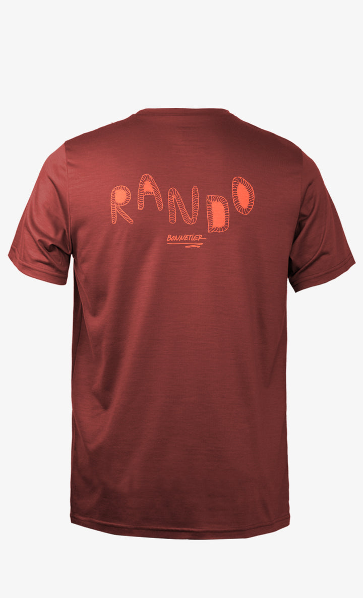 Men's Merino T-Shirt Carmine Ultra Light - Hiking