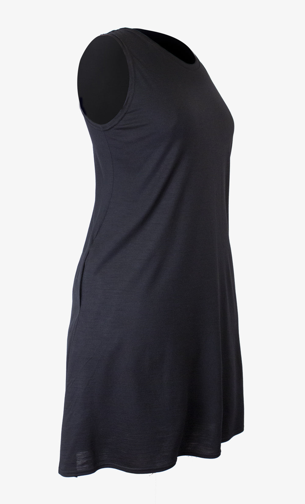 Black Ultra Light Merino Dress - Biarritz