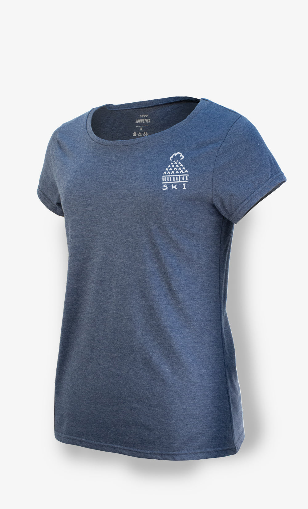 Women's Heather Blue T-Shirt - Ski