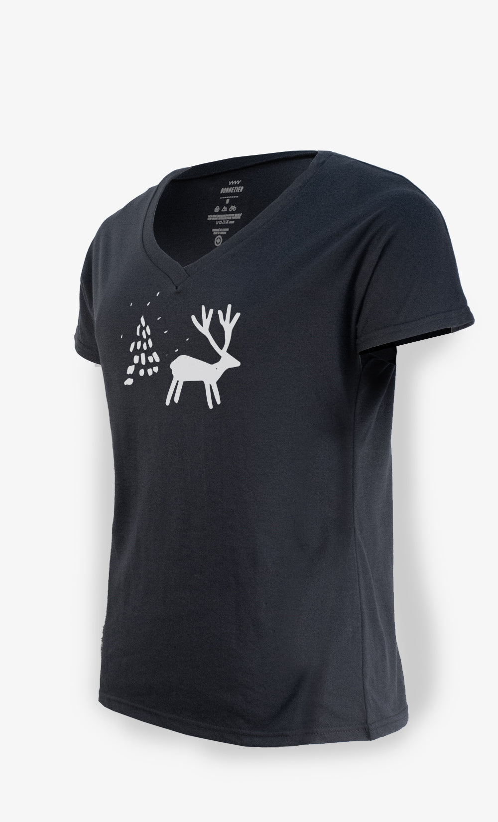 Black Women's T-Shirt - Deer