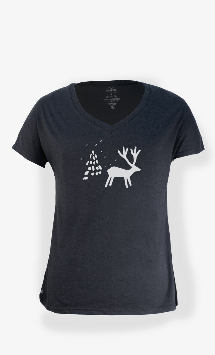Black Women's T-Shirt - Deer