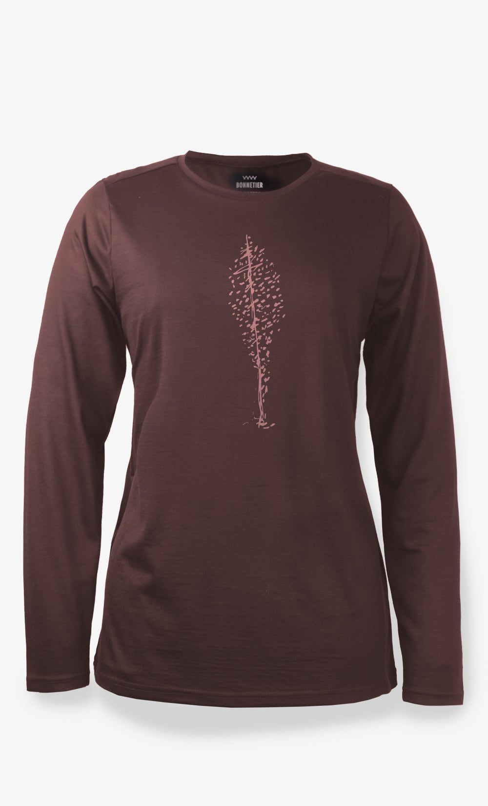 Manches longues Mérinos Femme Techpro Bordeau - Arbre Feuille