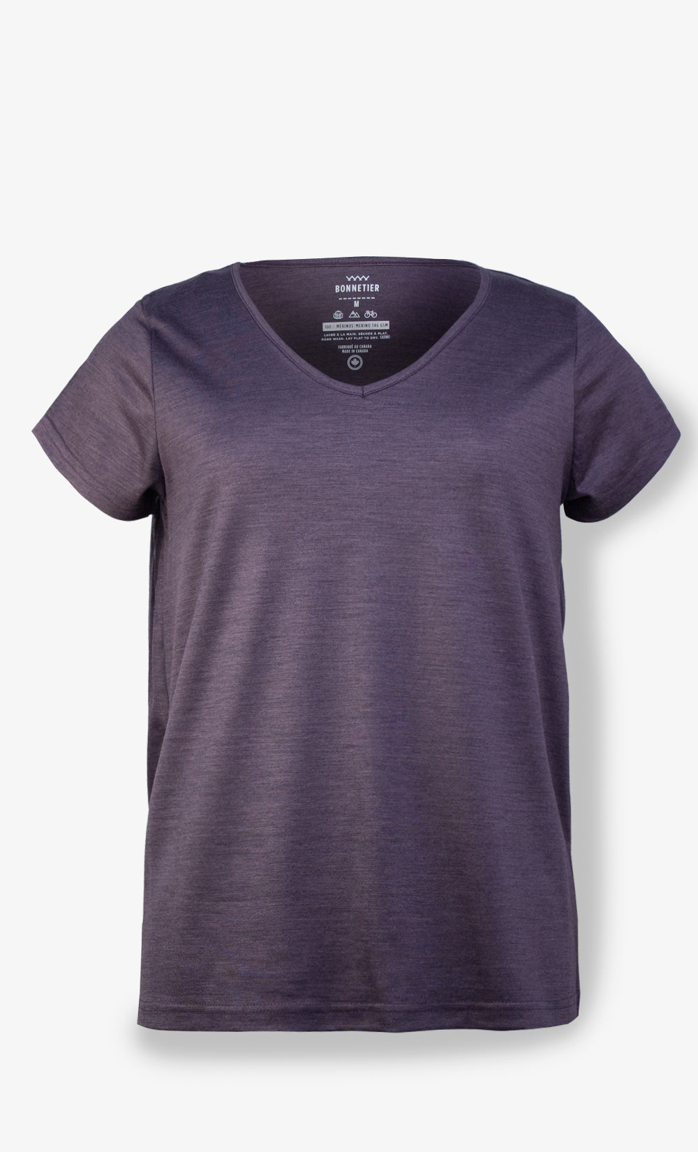 Women's Ultra-Light Merino Wool T-Shirt Heather Eggplant