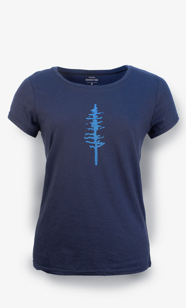 Navy Women's T-Shirt - Simple Tree