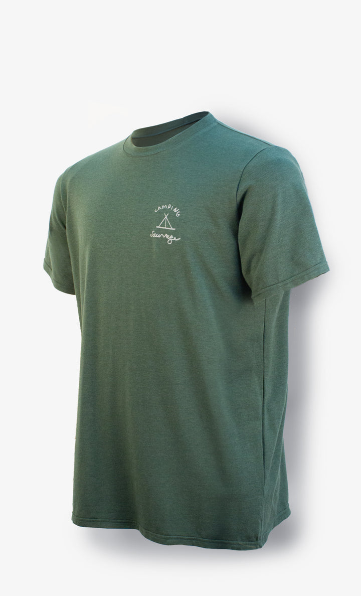 Men's Green T-Shirt - Camping