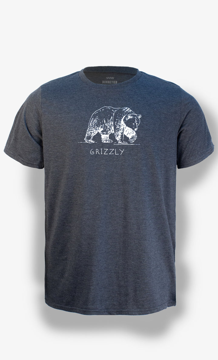 Charcoal Men's T-Shirt - Grizzly