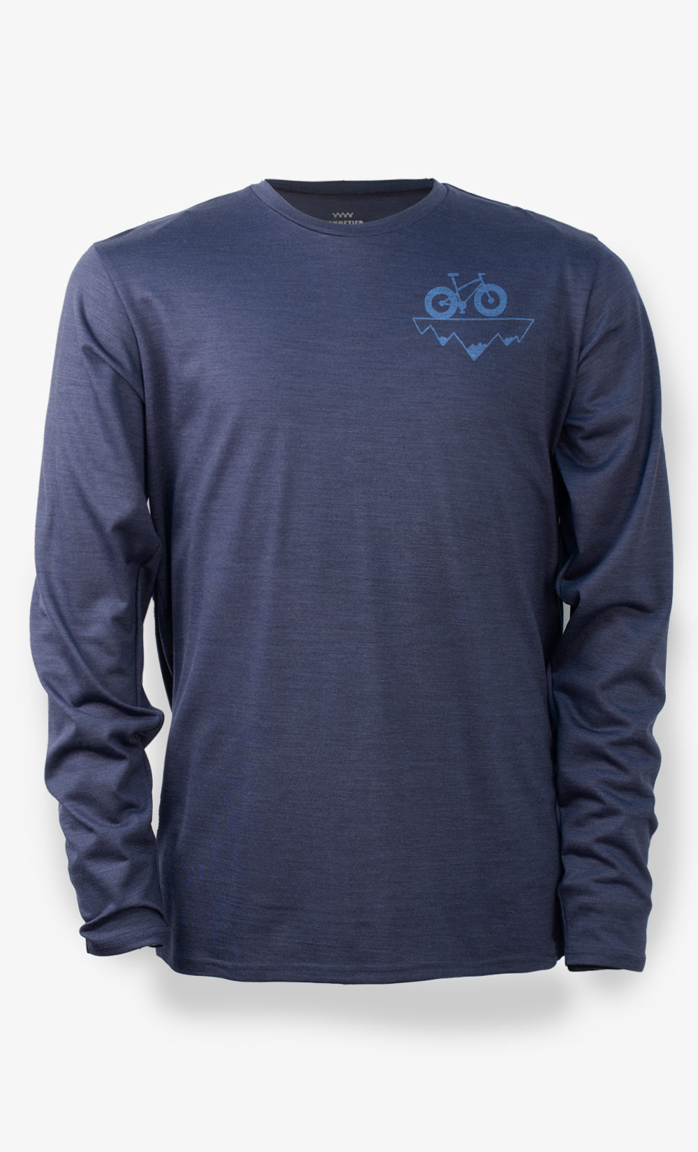 Manches Longues Mérinos Homme Techcrew Bleu Nuit - Winter Bike