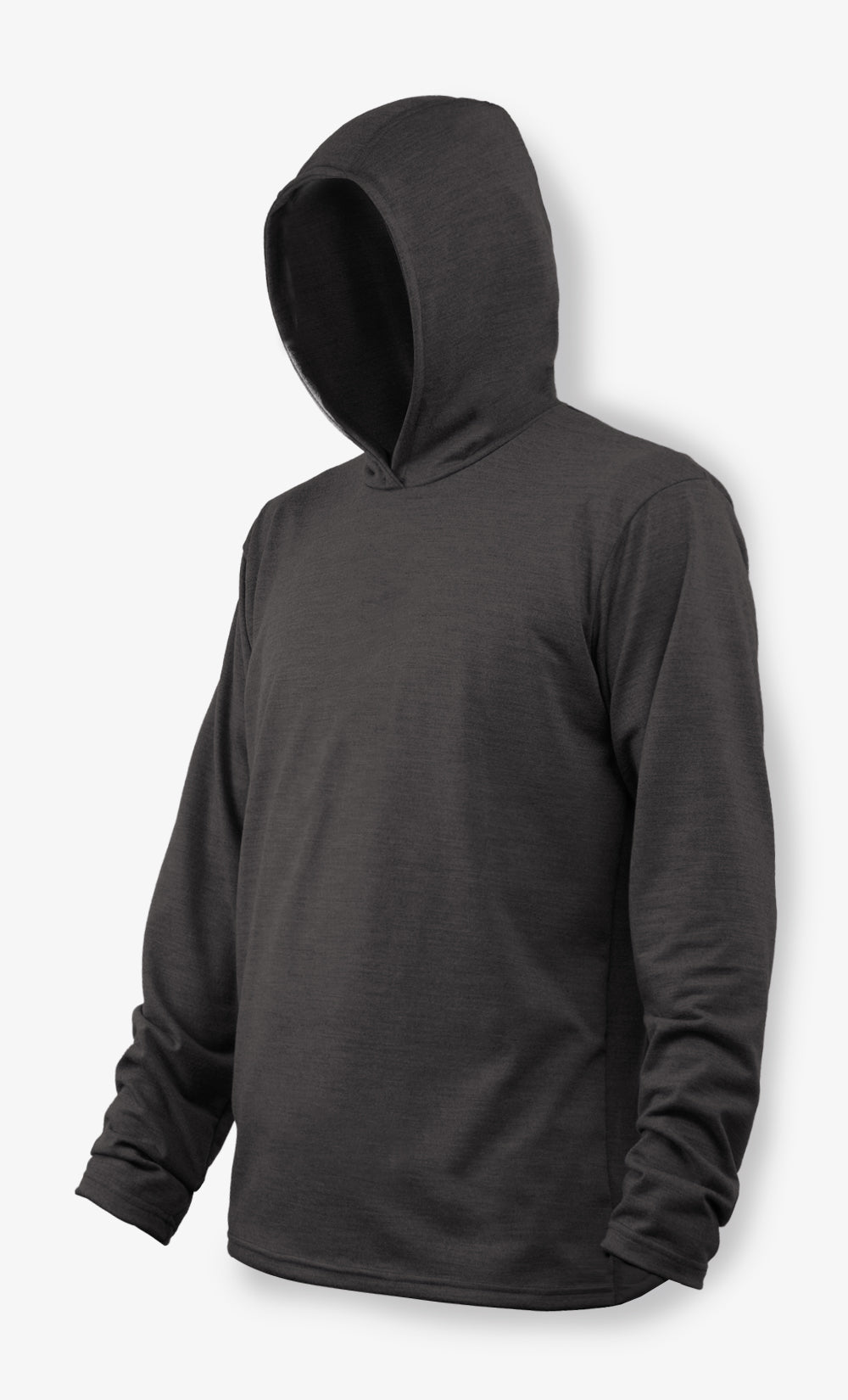 Men's Merino Flannel Hoodie Black