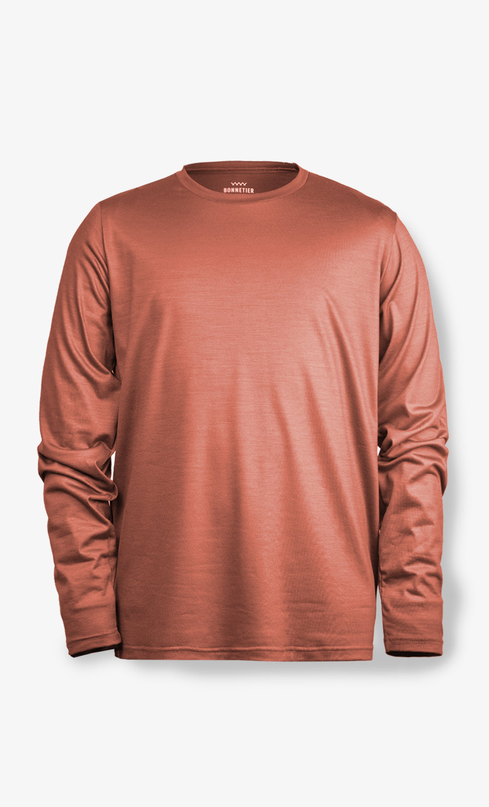 Manches Longues Mérino Stretchwool™ Homme Orange Brulé - Uni