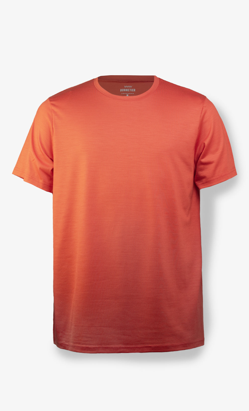 T-Shirt Mérinos Homme Rouge Orange Ultra Léger