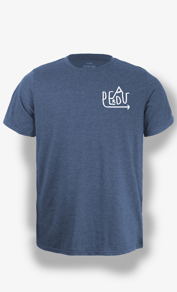 Men's T-Shirt Heather Blue - Lost (pocket)