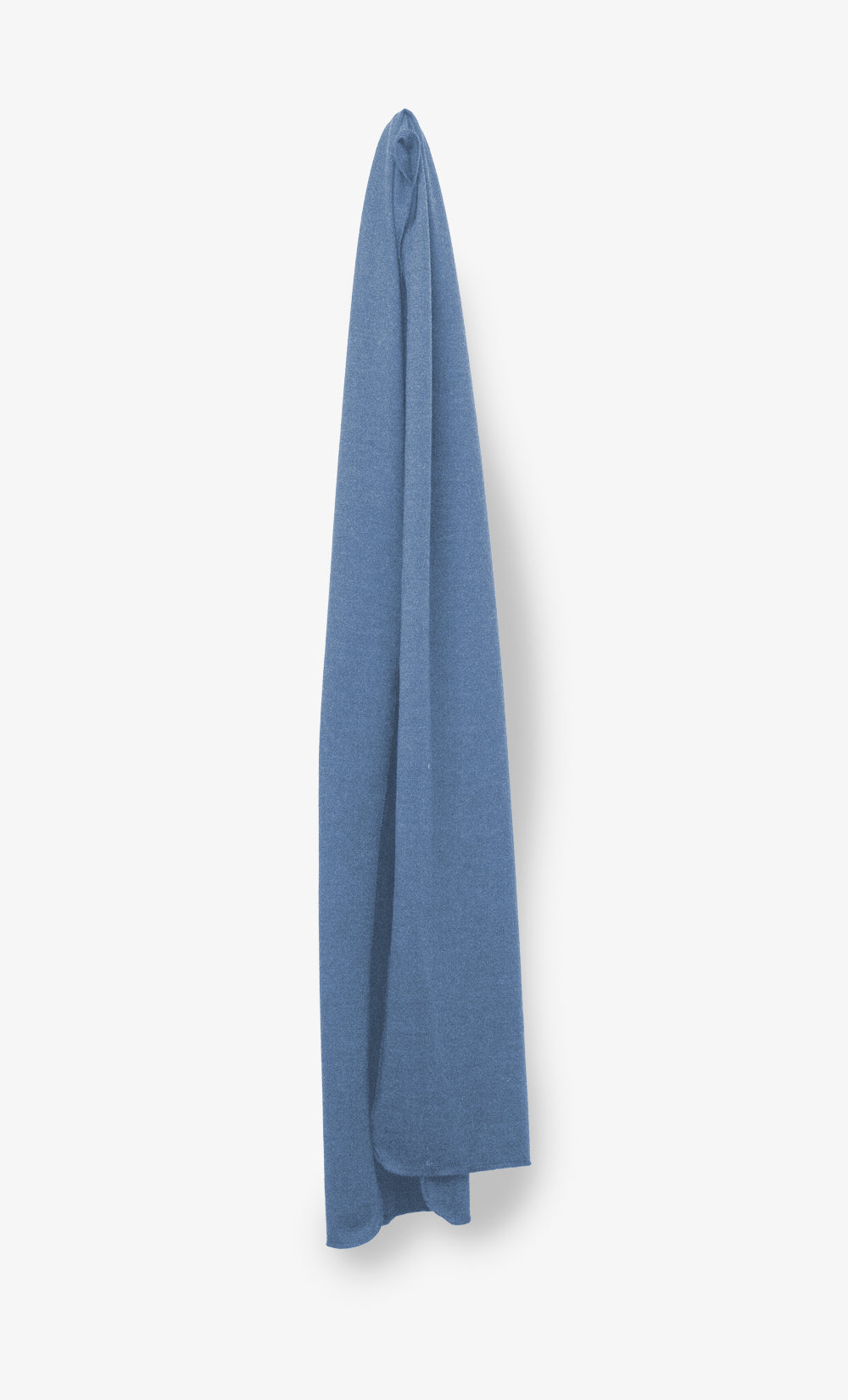 Foulard flanelle bleu-gris chiné en 100 % laine de mérinos BONNETIER fabriqué au Canada.