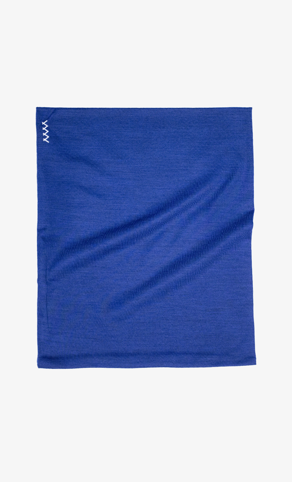 Cache-Cou double 100 % Mérinos - Bleu Chiné