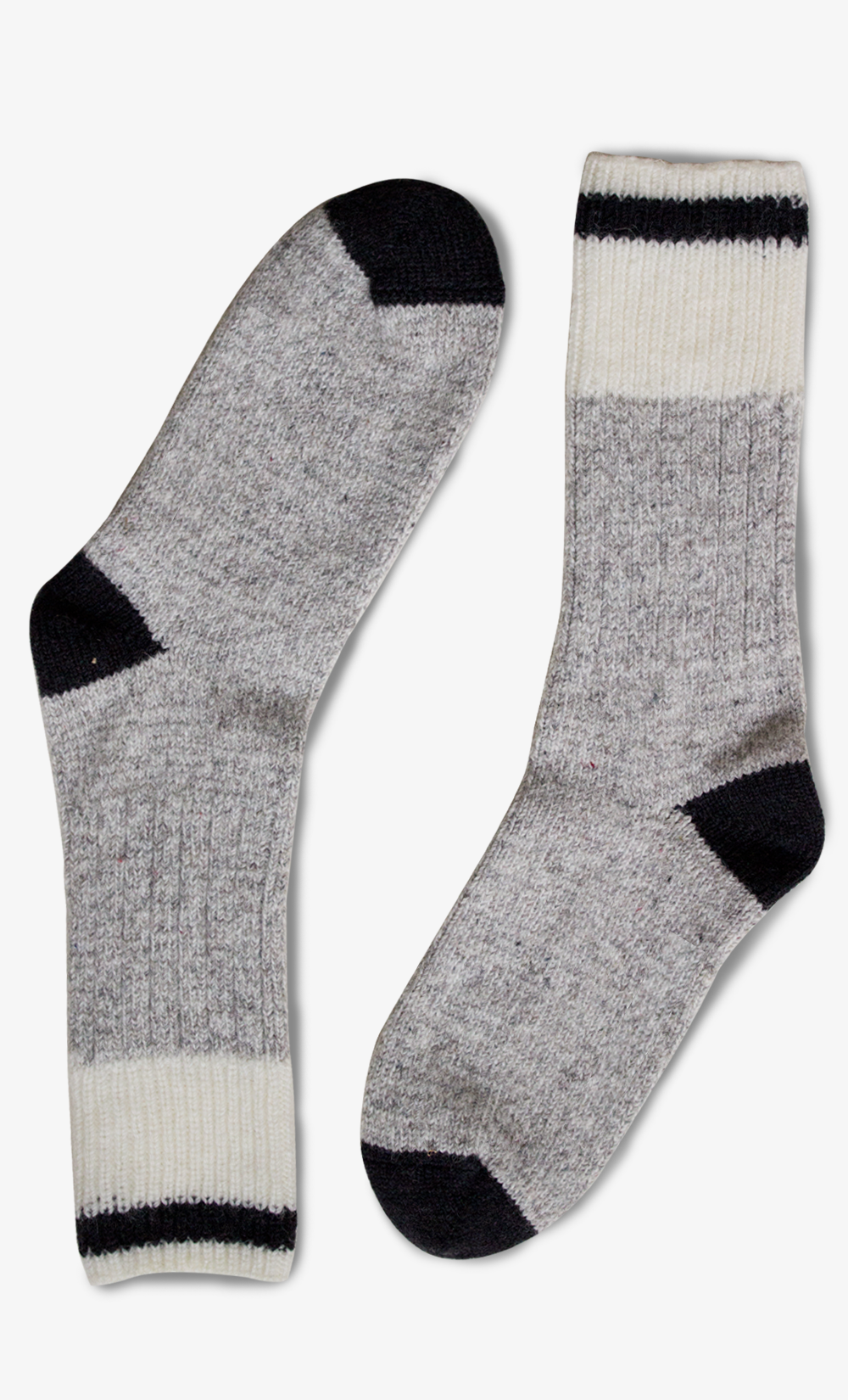 Wool Socks - Cottage Black Stripe